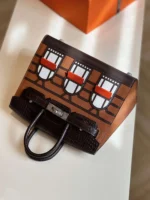 Hermès Birkin 20 Sellier Faubourg House Brown Palladium Hardware - Image 4