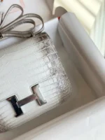Hermes Constance 19 Himalaya Genuine Crocodile Leather Palladium Hardware - Image 6