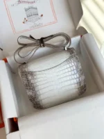 Hermes Constance 19 Himalaya Genuine Crocodile Leather Palladium Hardware - Image 5