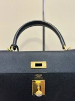 Hermes Kelly 28 Black Epsom Leather Gold Hardware - Image 6