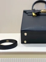 Hermes Kelly 28 Black Epsom Leather Gold Hardware - Image 4