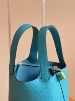 Hermes Picotin 18 Blue Togo Leather Gold Hardware - Image 3