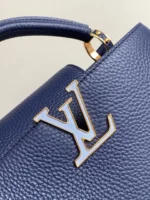 Louis Vuitton LV Capucines BB Woman Like Auth Navy Blue Handbags 27x18x9cm - Image 5