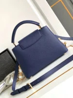 Louis Vuitton LV Capucines BB Woman Like Auth Navy Blue Handbags 27x18x9cm - Image 8