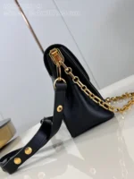 Louis Vuitton LV Dauphine Soft Like Auth Black Handbags 24x17x9cm - Image 4