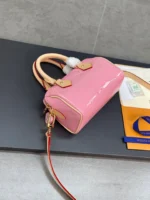 Tui Louis Vuitton LV Nano Speedy Pink Mini Like Auth 16x10x7 4