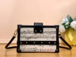 Louis Vuitton LV Petite Musical Pattern Like Auth Handbags 20×12.5x5cm - Image 3