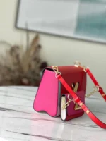 Louis Vuitton LV Twist Mix Pink Red Handbags Cowhide Leather 24cm - Image 3