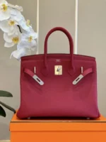 Hermes Birkin 30 Burgundy Palladium Hardware - Image 6