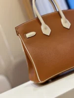 Hermes Birkin 30 Brown/Beige Customize Palladium Hardware - Image 3