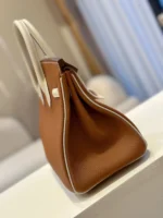 Hermes Birkin 30 Brown/Beige Customize Palladium Hardware - Image 5