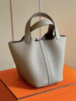 Tui Sieu Cap Hermes Picotin 18 Togo Khau Tay Nu Mau Xam 18cm 4 600x800 1