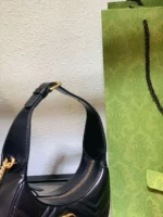 Gucci GG Marmont Half Moon Luxury Handbag Black 24cm - Image 4
