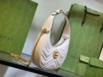 Gucci GG Marmont Half Moon Luxury Handbag White 24cm - Image 3