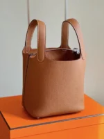 Hermes Picotin 18 Brown Sliver Hardware - Image 6