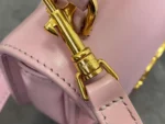 Celine Handle Shiny Wrinkled Leather Pink 15.5×11.5x5cm - Image 7