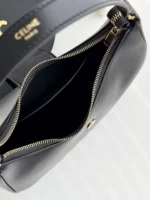 Celine Triomphe Curved Black Matte Leather 23x14x7cm - Image 2