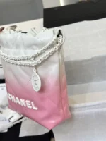Chanel 11 Handbag 22 Mini Mix White Pink Womans 20cm - Image 2