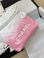 Chanel 11 Handbag 22 Mini Mix White Pink Womans 20cm - Image 5