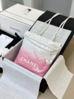 Chanel 11 Handbag 22 Mini Mix White Pink Womans 20cm - Image 6