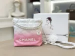 Chanel 11 Handbag 22 Mini Mix White Pink Womans 20cm - Image 8