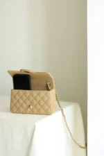 Chanel Classic 11 Handbag Flap Mini Womans Beige 20cm - Image 7