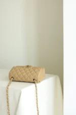Chanel Classic 11 Handbag Flap Mini Womans Beige 20cm - Image 5