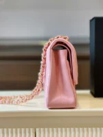 Chanel Classic Handbags V-Pattern Pink Lock Gold 23cm - Image 7
