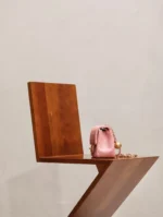 Chanel Classic Womans 11 Handbag Pink With Bag Handle Bell 18cm - Image 4