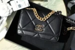 Chanel Woc C19 Handbag Womans Lock Gold Black 19cm - Image 2