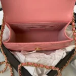 Chanel Woc Pink Handbags With Pearl Handle 11.5×14.5×5.5cm - Image 6