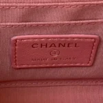 Chanel Woc Pink Handbags With Pearl Handle 11.5×14.5×5.5cm - Image 7
