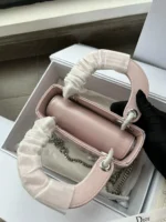 Dior Lady Mini 3-Pocket Handbag Rep 1:1 High-Quality Pink 17cm - Image 6