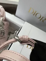 Dior Lady Mini 3-Pocket Handbag Rep 1:1 High-Quality Pink 17cm - Image 2