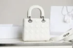 Dior My Lady Rep 11 High-end Women's Handbag White Silver Lock 20×16.5cm - Image 8