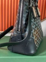 Goyard Alma Vedome Black Replica Handbag With Fabric Wrapped Leather Strap 24cm - Image 5