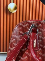 Goyard Alma Vedome Red Super Quality Handbag With Fabric Wrapped Leather Strap 24cm - Image 3