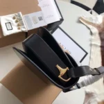 Gucci 1955 Horsebit Like Auth Handbag Black Smooth Leather 25cm - Image 6