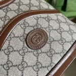 Gucci Handle Women's Cowhide Handbag with GC Like Auth Logo Pattern 25x21cm - Image 5