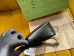 Gucci Marmont Like Auth Luxury Women's Black Handbag 22cm - Image 3