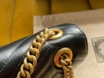 Gucci Marmont Like Auth Luxury Women's Black Handbag 22cm - Image 5