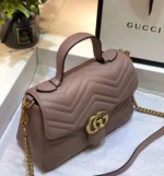Gucci Marmont Top Handle Like Auth Women's Handbag with Gold Buckle 27cm - Image 3