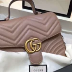Gucci Marmont Top Handle Like Auth Women's Handbag with Gold Buckle 27cm - Image 2