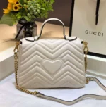 Gucci Marmont Top Handle Rep 11 Handbag High Quality White 27cm - Image 5