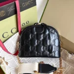Gucci Matelasse Like Auth Bag with Embossed GC Pattern 21cm - Image 9