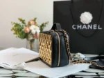 Chanel Vanity Case Black Yellow Replica 1:1 Box Form Handbags 19cm - Image 2