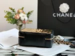 Chanel Vanity Case Black Yellow Replica 1:1 Box Form Handbags 19cm - Image 5