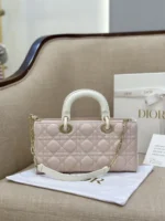Dior D-Joy Women's Handbag Pink Cowhide 26cm - Image 3