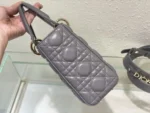 Dior Lady ABC Super Quality Gray Handbag 20cm - Image 5