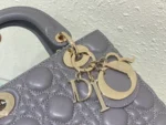 Dior Lady ABC Super Quality Gray Handbag 20cm - Image 4